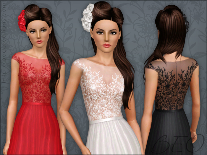 long formal dress 03 for The Sims 3 by BEO